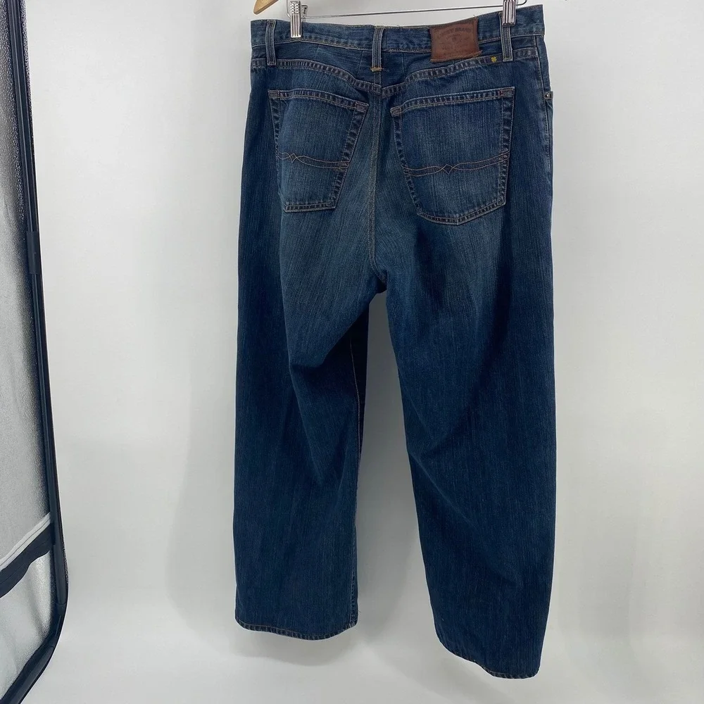 Lucky Brand 181 Relaxed Straight Mens Dark Wash Blue Jeans Denim Cotton 34x28